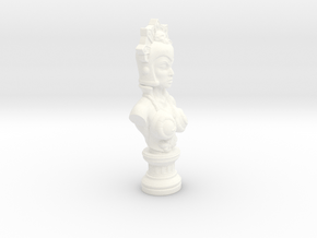 Warrior Goddess EVIL LYN Mini Bust in White Smooth Versatile Plastic