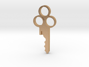 Three Circles Key - Precut for Kink3D Lock/Key Set in Natural Bronze