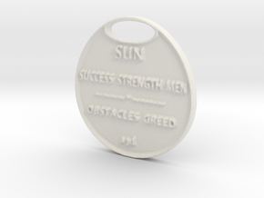SUN-a3dCOINastrology- in White Natural Versatile Plastic