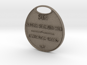 SUN-a3dCOINastrology- in Matte Bronzed-Silver Steel