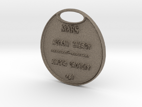 MARS-a3dCOINastrology- in Matte Bronzed-Silver Steel