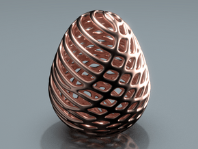 egg2 in Polished Bronze Steel