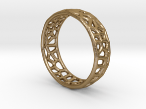 ring 7size in Polished Gold Steel