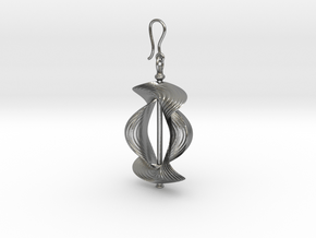 earing roulette in Natural Silver (Interlocking Parts)