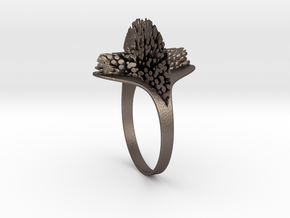 bague2 in Polished Bronzed-Silver Steel