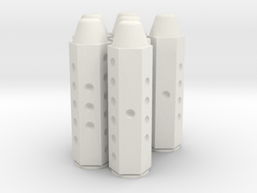 Bullet Dice - Locked and Loaded (6d6) in White Natural Versatile Plastic