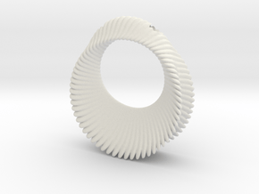 Pendant-earrings in White Natural Versatile Plastic