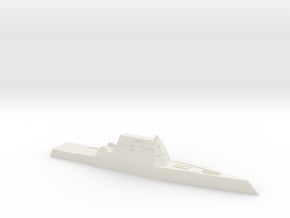 CG(X) w/ Zumwalt hull, 1/3000 in White Natural Versatile Plastic