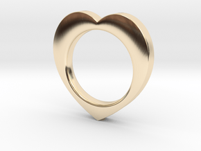 LOVE RING HEART SHAPED RING in 14K Yellow Gold