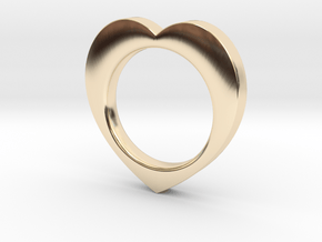 LOVE RING HEART SHAPED RING in 14k Gold Plated Brass