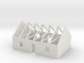 House in Construction 1/100 in White Natural Versatile Plastic