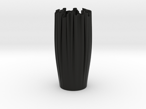 Vase 1713 in Black Smooth PA12