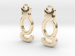 Cats [earrings] in 14k Gold Plated Brass