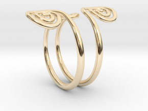 Rolled ring in 14k Gold Plated Brass