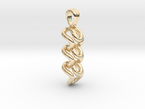 Strange knit [pendant] in 14k Gold Plated Brass