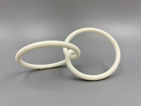 Optimized Rolling Knot - type 5 in White Natural Versatile Plastic