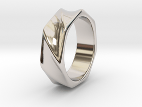 Heptagon Ring Size 8.5 in Platinum