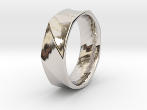 Heptagon Const Width Ring Size 8.75 in Platinum