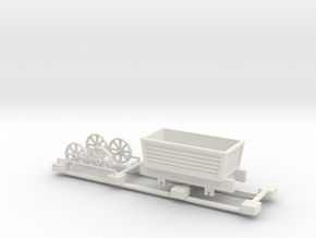 O Scale Plateway Truck and Track in White Natural Versatile Plastic