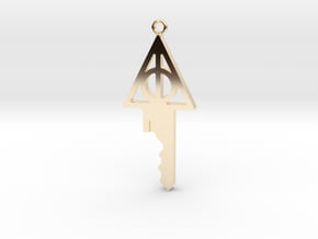 Deathly Hallows Key - Precut for Kink3D Lock Set in 14k Gold Plated Brass