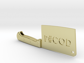 Pendant Call Of Duty Cleaver miniaturized in 18k Gold Plated Brass