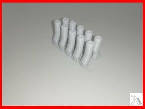 20mm long Offset Body Posts x10 in White Natural Versatile Plastic