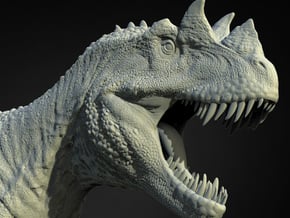 Ceratosaurus in White Natural Versatile Plastic