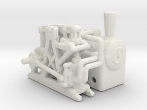 1800's Steam Engine 1:160 scale white only in White Natural Versatile Plastic