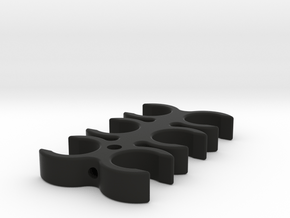 EV Charging Cable Clip 16mm in Black Smooth Versatile Plastic