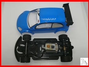 Chassis for SCX Ford Fiesta JWRC in White Natural Versatile Plastic