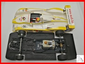 Chassis for SCX Audi R8 PRO in White Natural Versatile Plastic