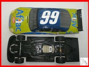 Chassis for SCX Nascar-08' Ford, Chev, Toyota in White Natural Versatile Plastic