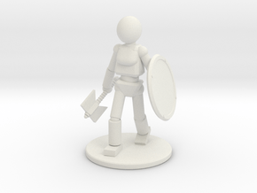 Axe Girl in White Natural Versatile Plastic