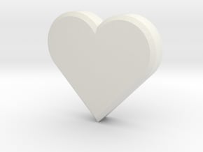 heart rounded in White Natural Versatile Plastic