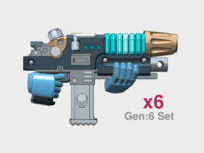 G:6 Set: Mk2b Plasbolt Gun in Tan Fine Detail Plastic: Small