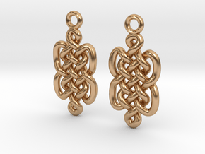 Knots [earrings] in Polished Bronze