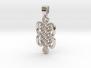 Knots [pendant] in Rhodium Plated Brass