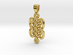 Knots [pendant] in Polished Brass