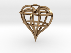 Heart of love in Natural Brass