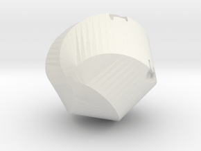 5-Sided Oddball Die in White Natural Versatile Plastic