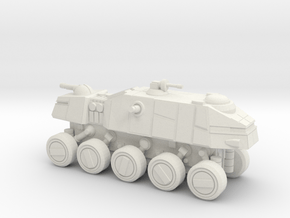 3.1" HAVw A6 Juggernaut Turbo Tank in White Natural Versatile Plastic