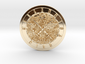 DEATH TO CRYPTOCURRENCY 100% REAL COIN in 14K Yellow Gold