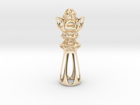 Queen (chess) in 14k Gold Plated Brass