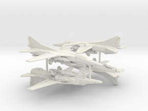 MiG-27K Flogger (Loaded, Wings Out) in White Natural Versatile Plastic: 1:350