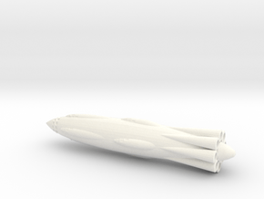 Retro Rocket #6 in White Smooth Versatile Plastic