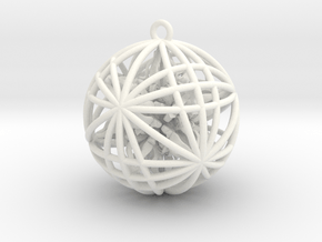 God Awesomeness Ball (14 Dorje Object) in White Smooth Versatile Plastic