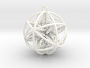 God Ball (14 Dorje Object) in White Smooth Versatile Plastic