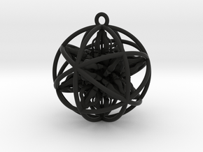 God Ball (14 Dorje Object) in Black Smooth Versatile Plastic