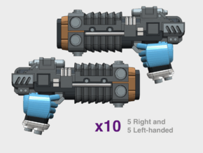 Mk1a Volkpistol (Left & Right) in Tan Fine Detail Plastic: Small