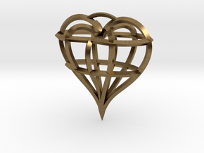 Heart of love in Natural Bronze